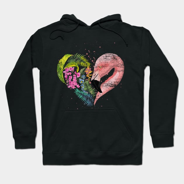 Heart Pink Flamingo Hoodie by shirtsyoulike